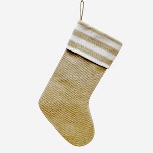 Plaid Yarn Woven Stocking, 18”